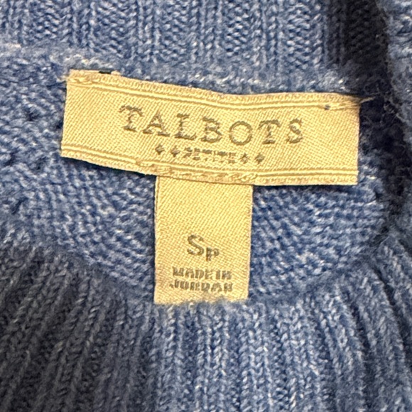 Talbots Lightweight Blue Knit Sweater - Petite Small - Picture 6 of 7